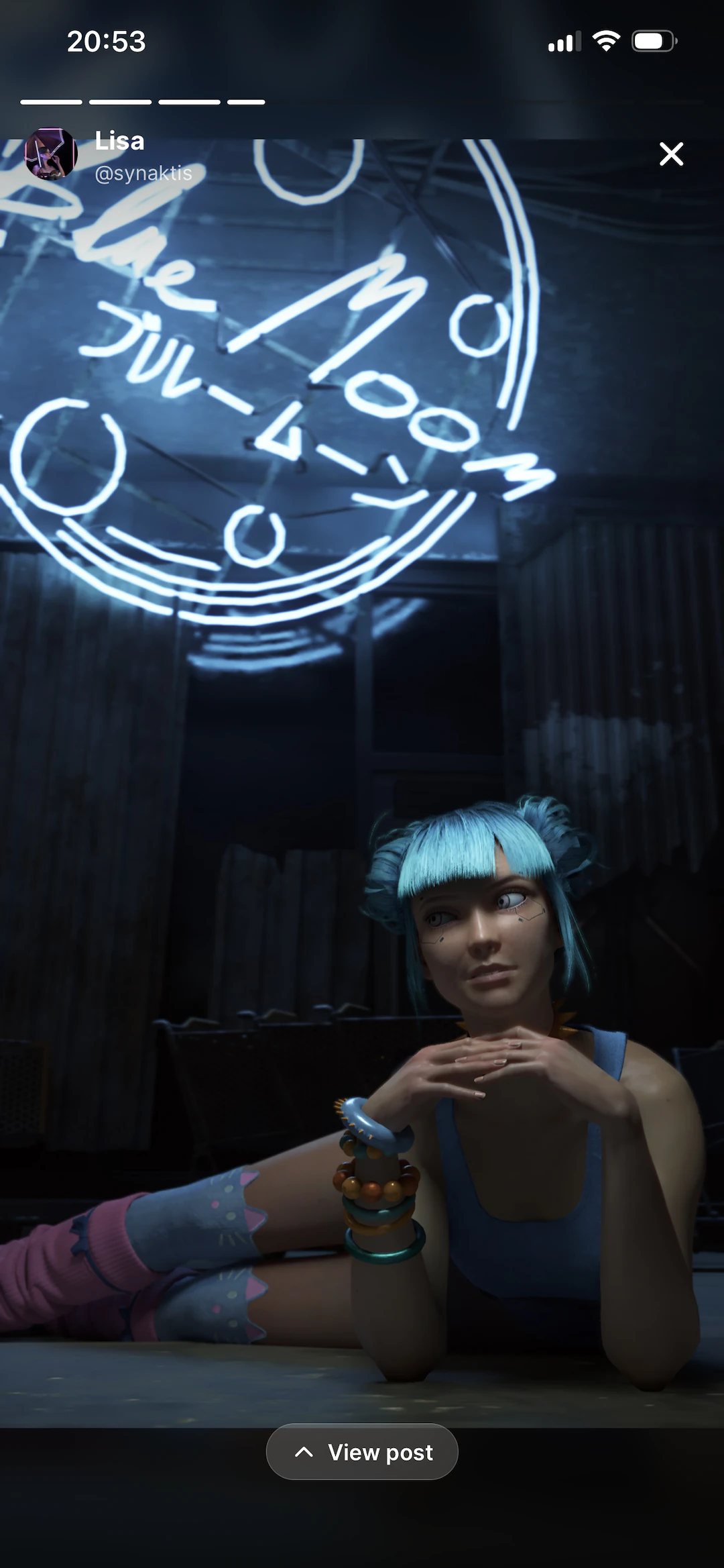 Picashot, the story view screen